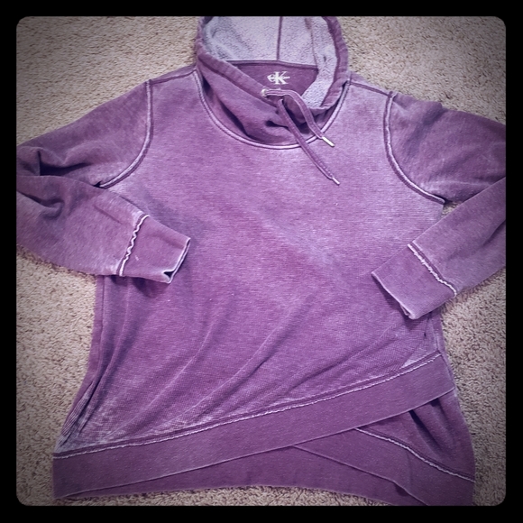 Calvin Klein Tops - Calvin Klein hooded distressed top